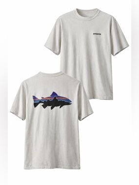 Patagonia White Short-Sleeve Logo Tee